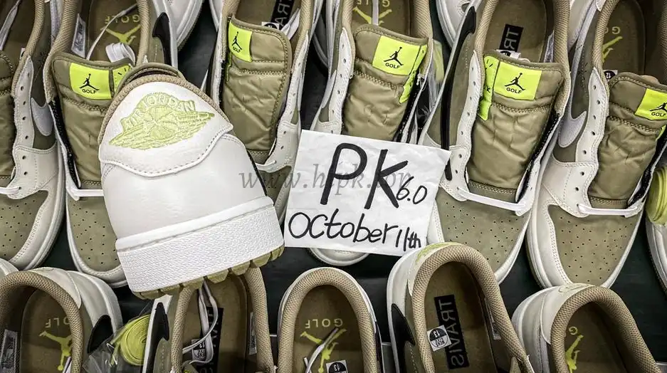 PK 4.0 Jordan 1 Retro Low Golf Travis Scott Neutral Olive RETAIL MATERIALS READY TO SHIP