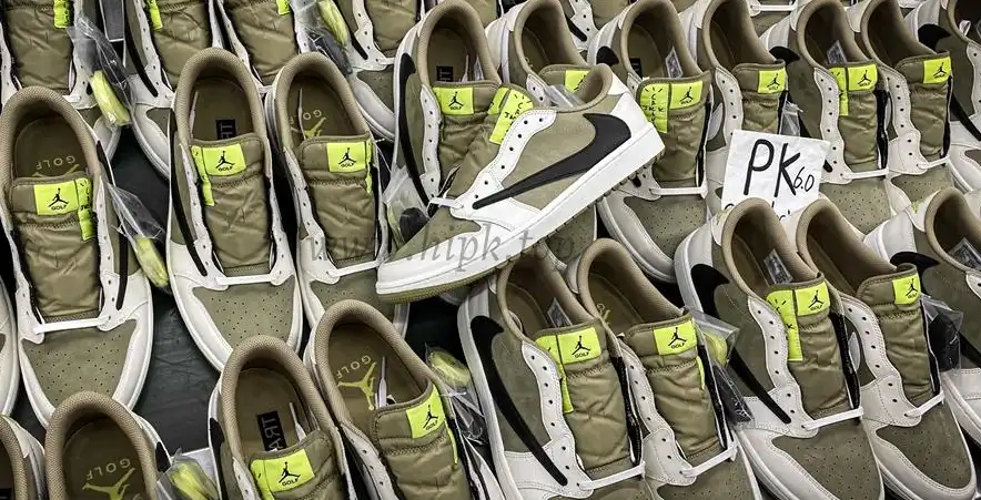 PK 4.0 Jordan 1 Retro Low Golf Travis Scott Neutral Olive RETAIL MATERIALS READY TO SHIP