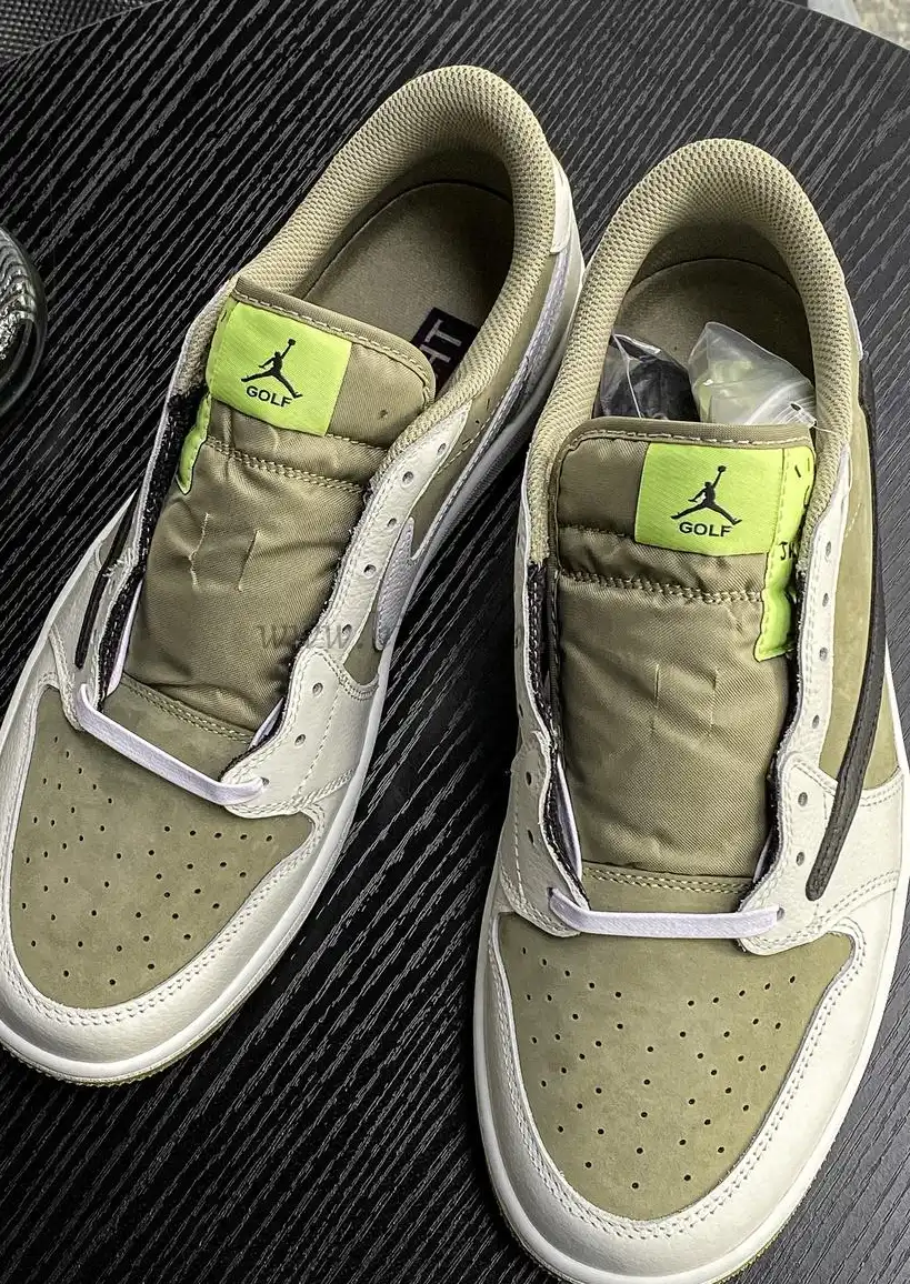 PK 4.0 Jordan 1 Retro Low Golf Travis Scott Neutral Olive RETAIL MATERIALS READY TO SHIP