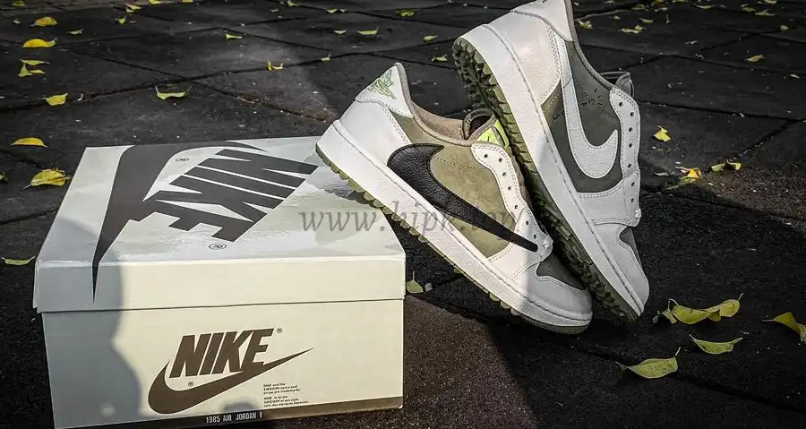 PK 4.0 Jordan 1 Retro Low Golf Travis Scott Neutral Olive RETAIL MATERIALS READY TO SHIP