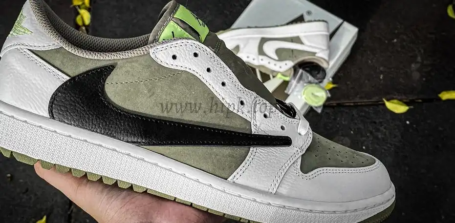 PK 4.0 Jordan 1 Retro Low Golf Travis Scott Neutral Olive RETAIL MATERIALS READY TO SHIP