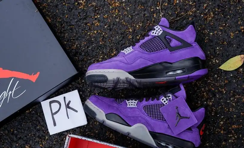 Pk5.0 Travis Scott x Air Jordan 4 F&F Purple RETAIL MATERIALS READY TO SHIP