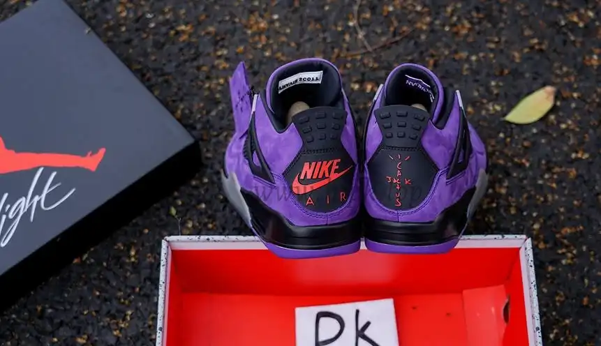 Pk5.0 Travis Scott x Air Jordan 4 F&F Purple RETAIL MATERIALS READY TO SHIP