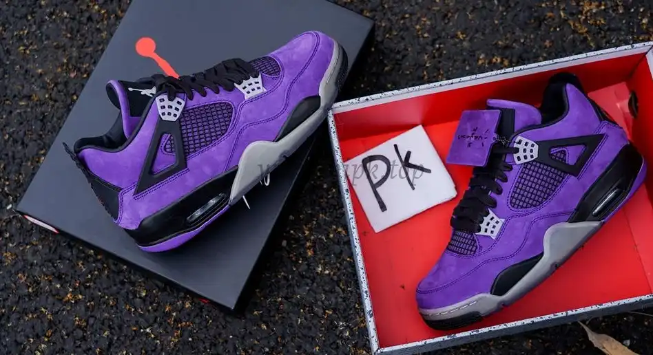 Pk5.0 Travis Scott x Air Jordan 4 F&F Purple RETAIL MATERIALS READY TO SHIP