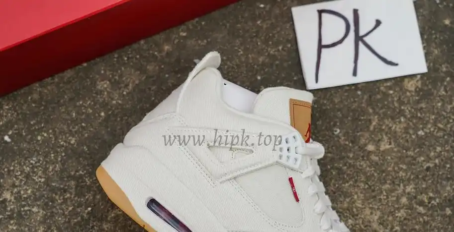 PK God Jordan 4 Retro Levi’s White RETAIL MATERIALS READY TO SHIP