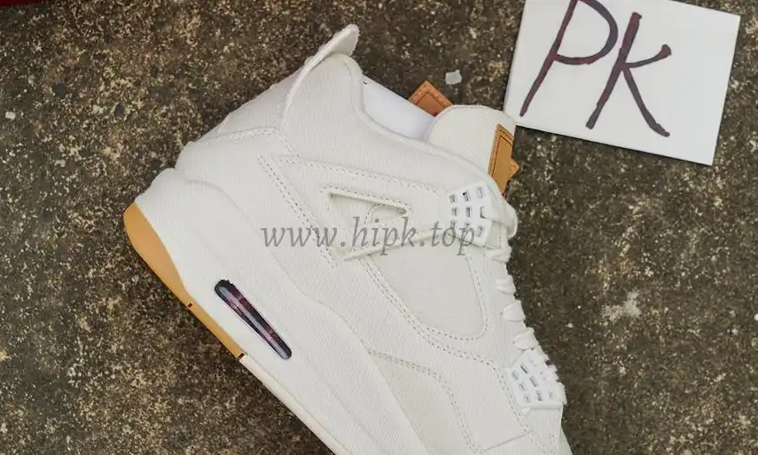 PK God Jordan 4 Retro Levi’s White RETAIL MATERIALS READY TO SHIP