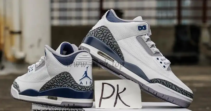 PK GOD Air Jordan 3 Midnight Navy RETAIL MATERIALS READY TO SHIP