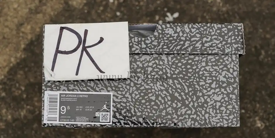 PK GOD Air Jordan 3 Midnight Navy RETAIL MATERIALS READY TO SHIP