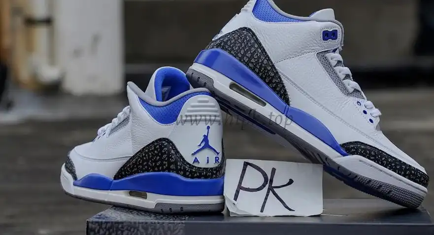 PK Jordan 3 racer blue retail materials ready to ship