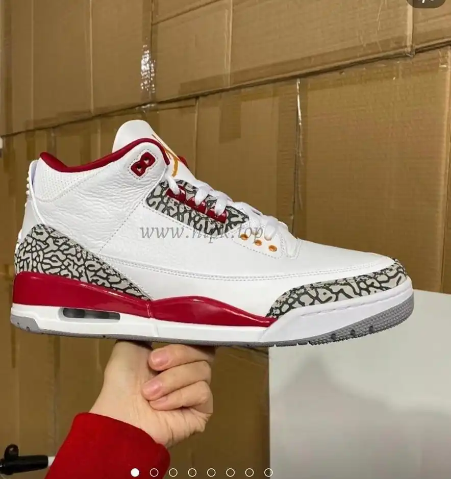 Pk God air jordan 3 retro Cardinal Red retail materials ready to ship