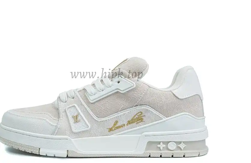 PK god Louis Vuitton LV Trainer Beige Monogram Demin retail materials ready to ship