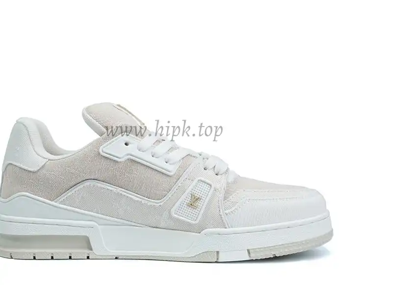 PK god Louis Vuitton LV Trainer Beige Monogram Demin retail materials ready to ship