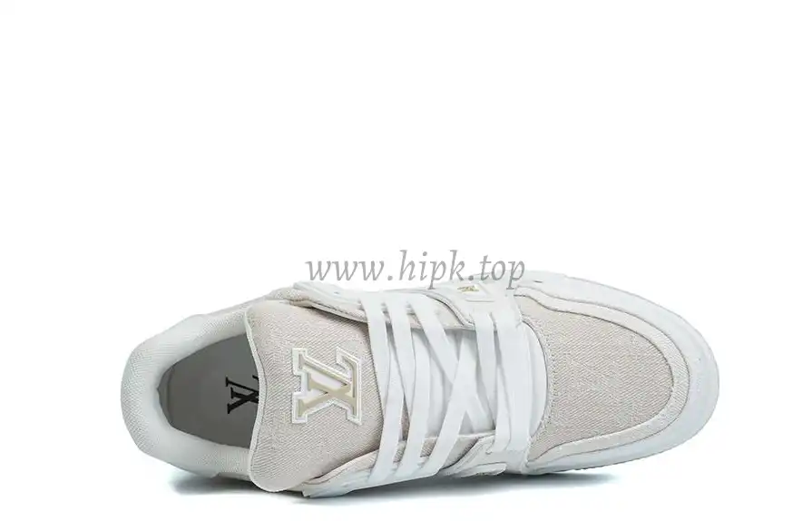 PK god Louis Vuitton LV Trainer Beige Monogram Demin retail materials ready to ship