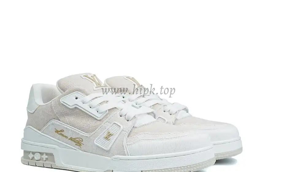 PK god Louis Vuitton LV Trainer Beige Monogram Demin retail materials ready to ship