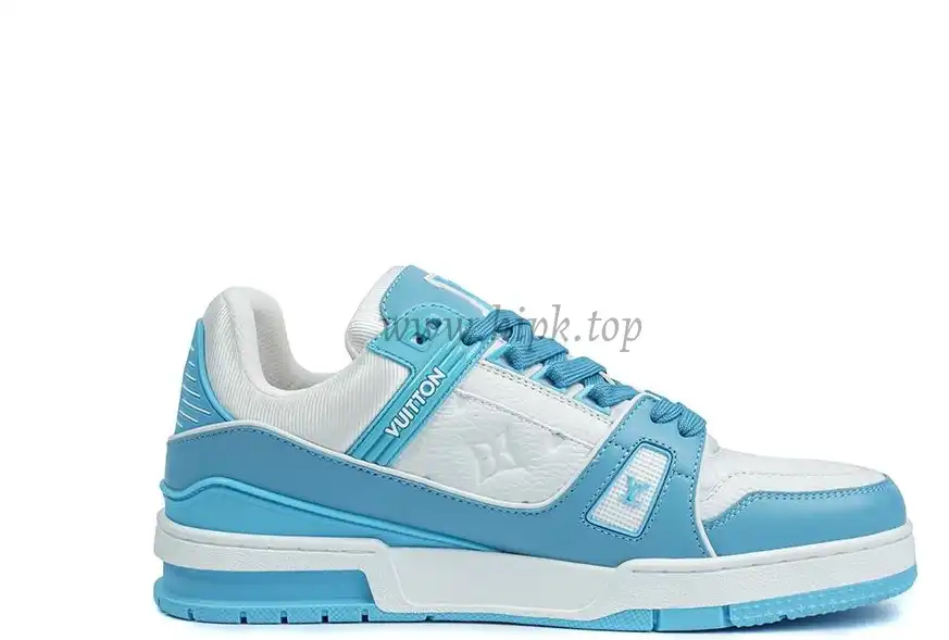 PK god Louis Vuitton LV Trainer Monogram Denim Light Blue retail materials ready to ship