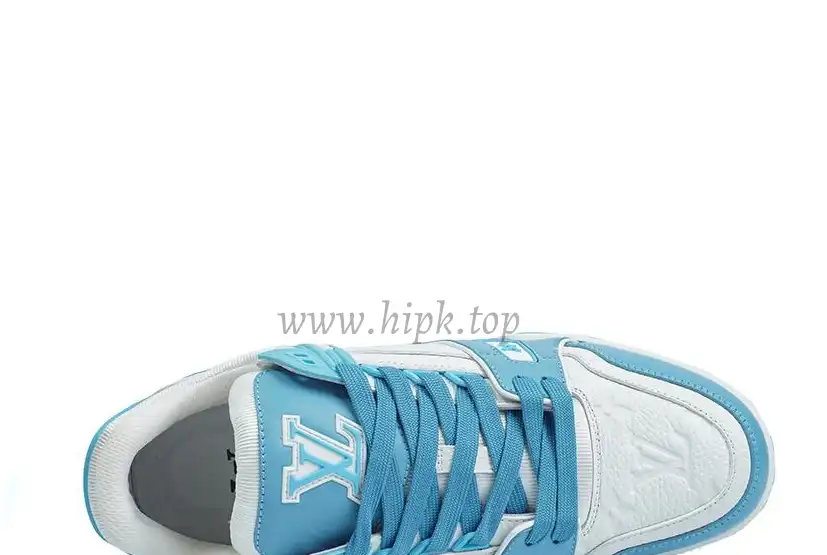 PK god Louis Vuitton LV Trainer Monogram Denim Light Blue retail materials ready to ship