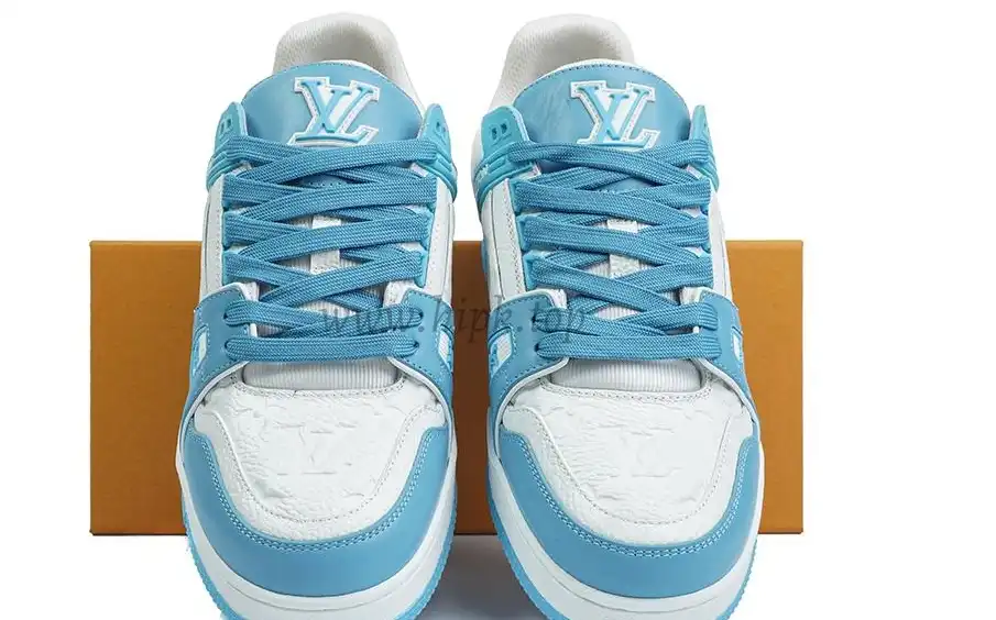 PK god Louis Vuitton LV Trainer Monogram Denim Light Blue retail materials ready to ship