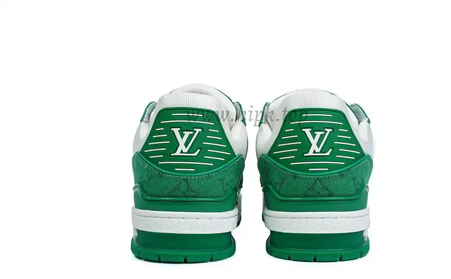 PK god Louis Vuitton LV Trainer Monogram Denim green retail materials ready to ship