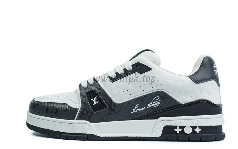 Pkgod Louis Vuitton Trainer White Black Monogram retail materials ready to ship