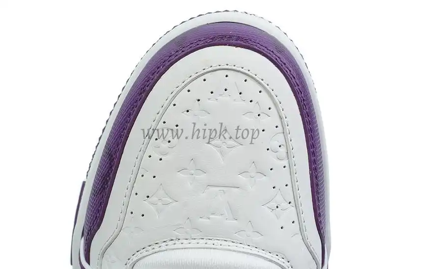 Pkgod Louis Vuitton Trainer White Purple Monogram retail materials ready to ship