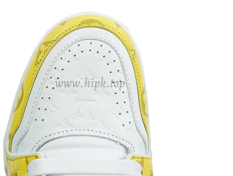 Pkgod Louis Vuitton TrainerWhite Yellow Monogram retail materials ready to ship