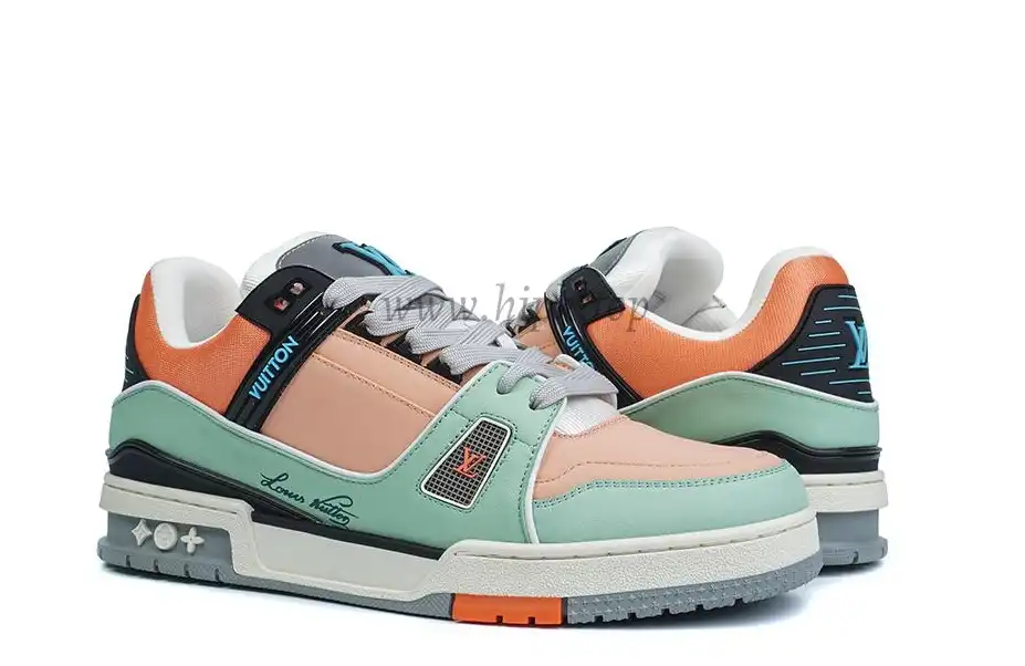 PK god Louis Vuitton LV Trainer multiple colorful orange retail materials ready to ship