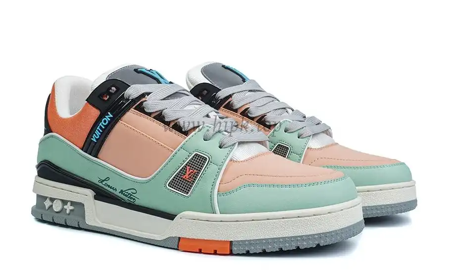 PK god Louis Vuitton LV Trainer multiple colorful orange retail materials ready to ship