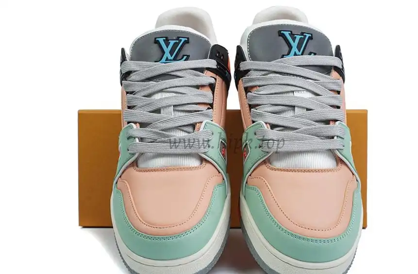 PK god Louis Vuitton LV Trainer multiple colorful orange retail materials ready to ship