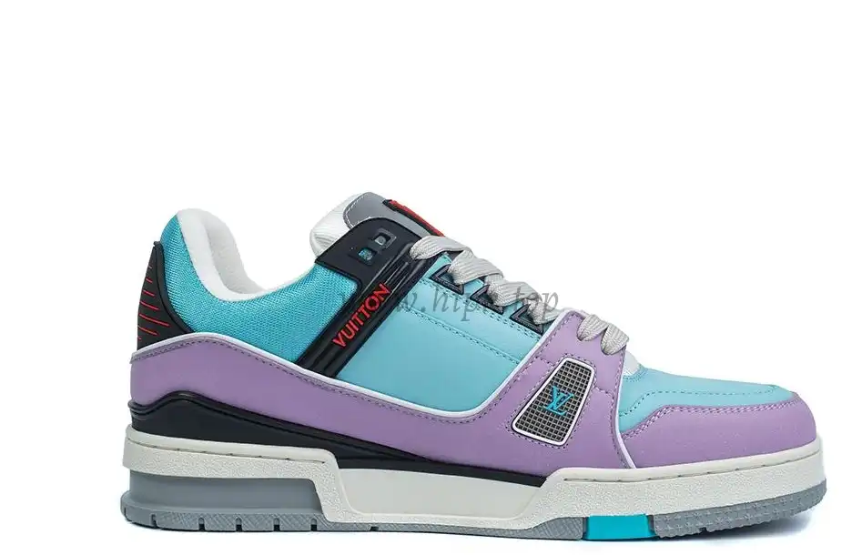 PK god Louis Vuitton LV Trainer multiple colorful purple retail materials ready to ship