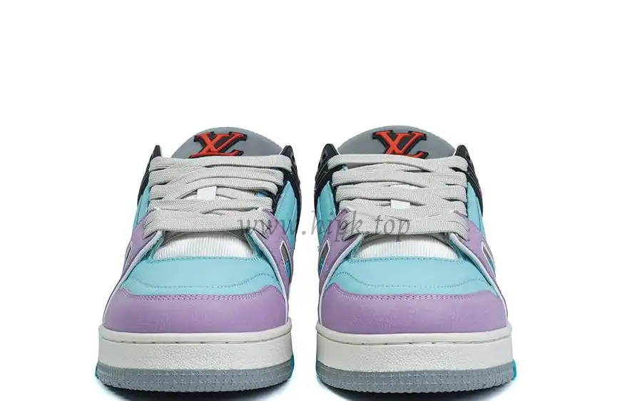 PK god Louis Vuitton LV Trainer multiple colorful purple retail materials ready to ship