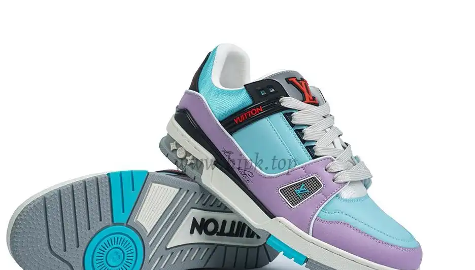 PK god Louis Vuitton LV Trainer multiple colorful purple retail materials ready to ship