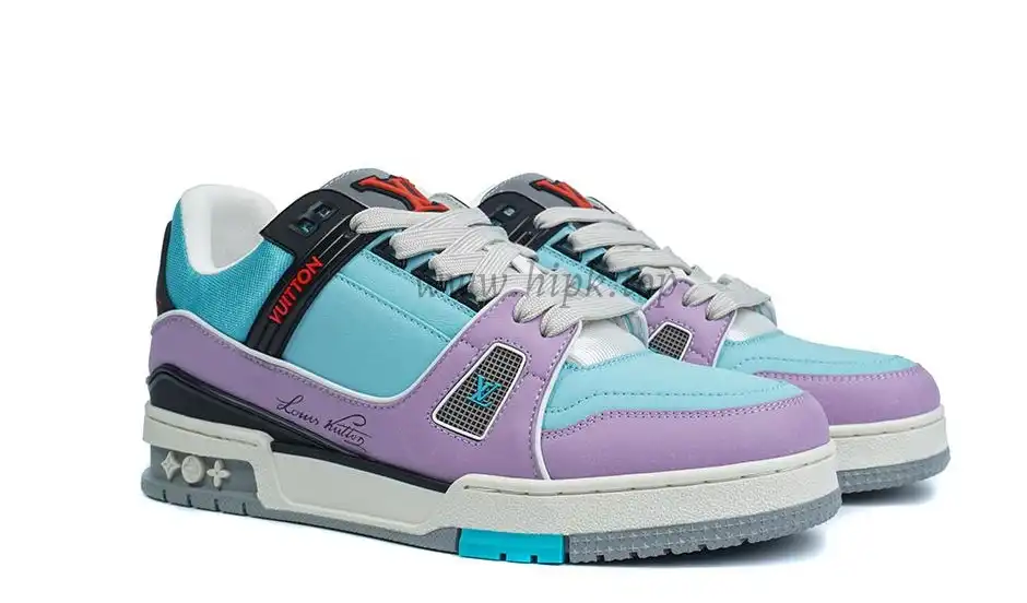 PK god Louis Vuitton LV Trainer multiple colorful purple retail materials ready to ship