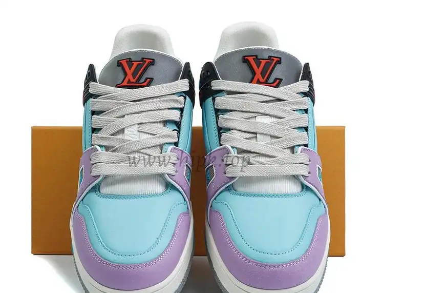 PK god Louis Vuitton LV Trainer multiple colorful purple retail materials ready to ship