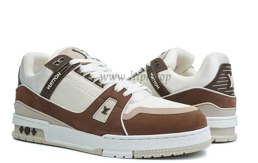 PK god Louis Vuitton LV Trainer Brown retail materials ready to ship