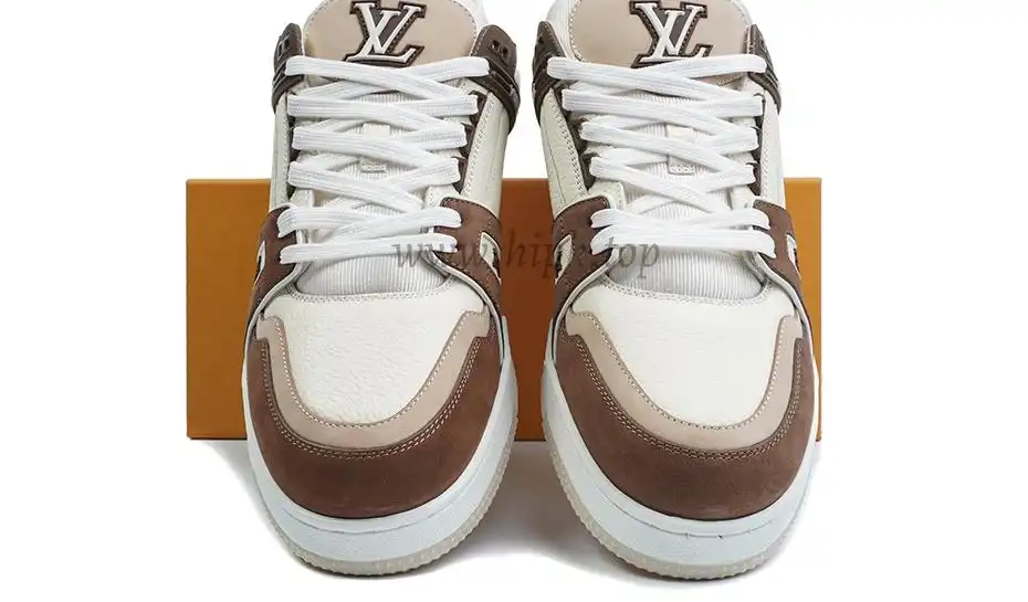 PK god Louis Vuitton LV Trainer Brown retail materials ready to ship