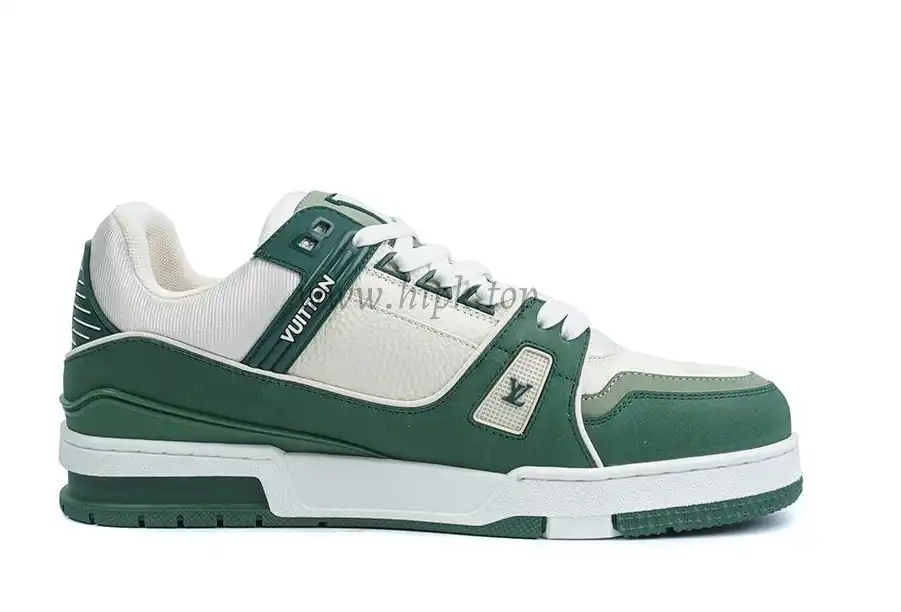 PK god Louis Vuitton LV Trainer Green White retail materials ready to ship