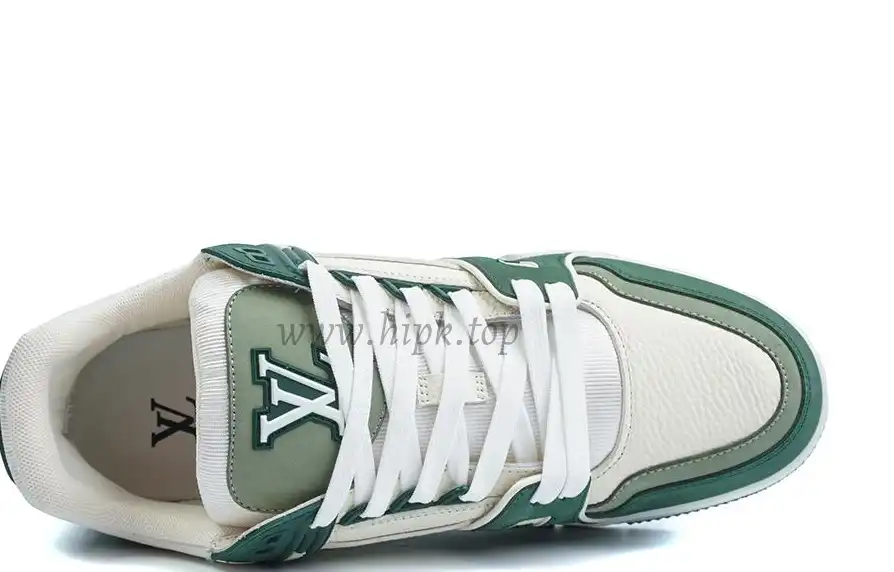 PK god Louis Vuitton LV Trainer Green White retail materials ready to ship