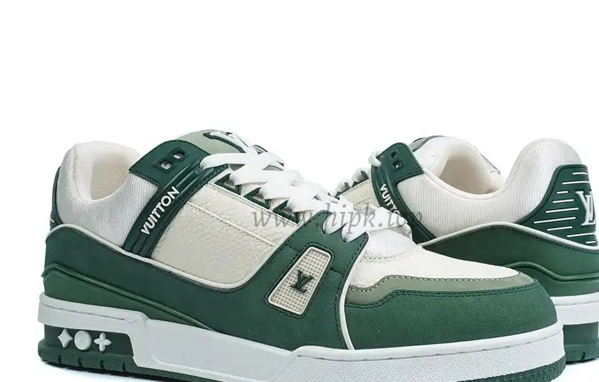 PK god Louis Vuitton LV Trainer Green White retail materials ready to ship