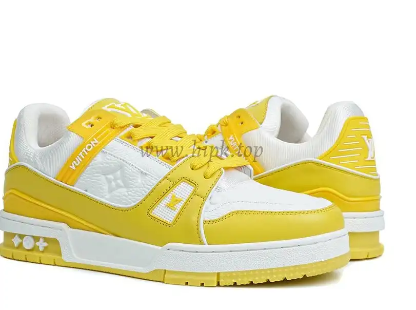 PK god Louis Vuitton LV Trainer yellow retail materials ready to ship