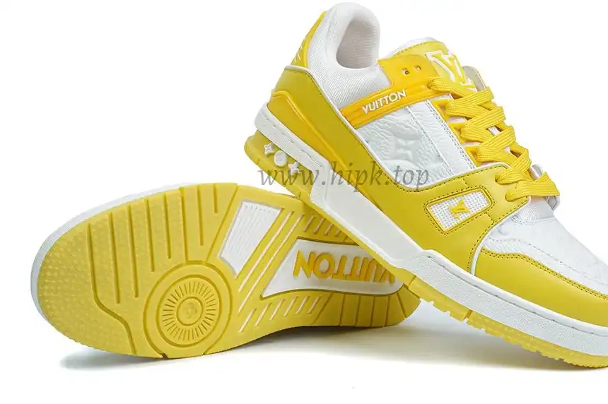 PK god Louis Vuitton LV Trainer yellow retail materials ready to ship