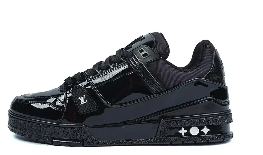 PK god Louis Vuitton Patent Leather Triple Black retail materials ready to ship