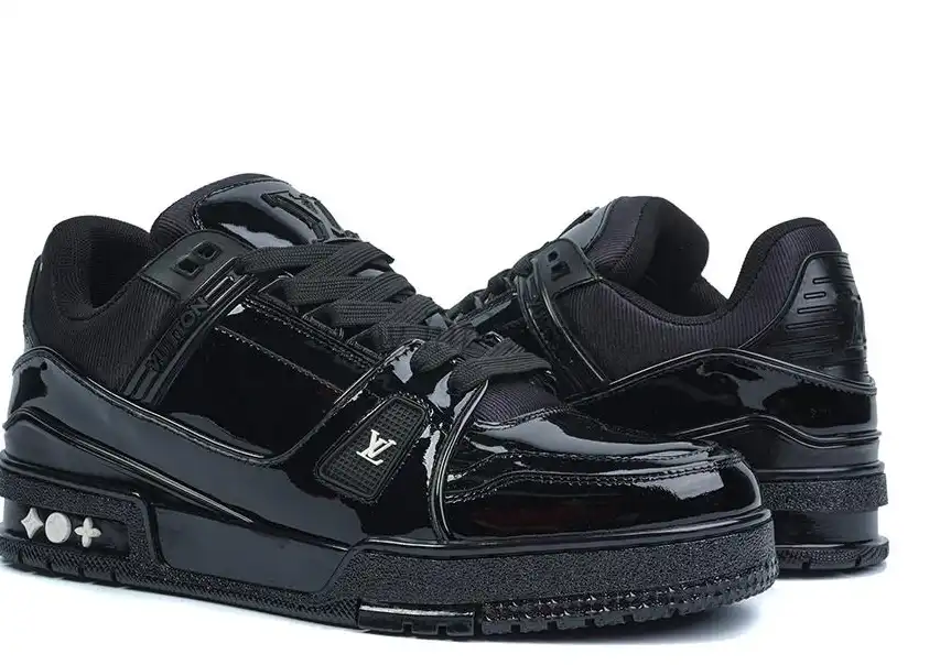 PK god Louis Vuitton Patent Leather Triple Black retail materials ready to ship