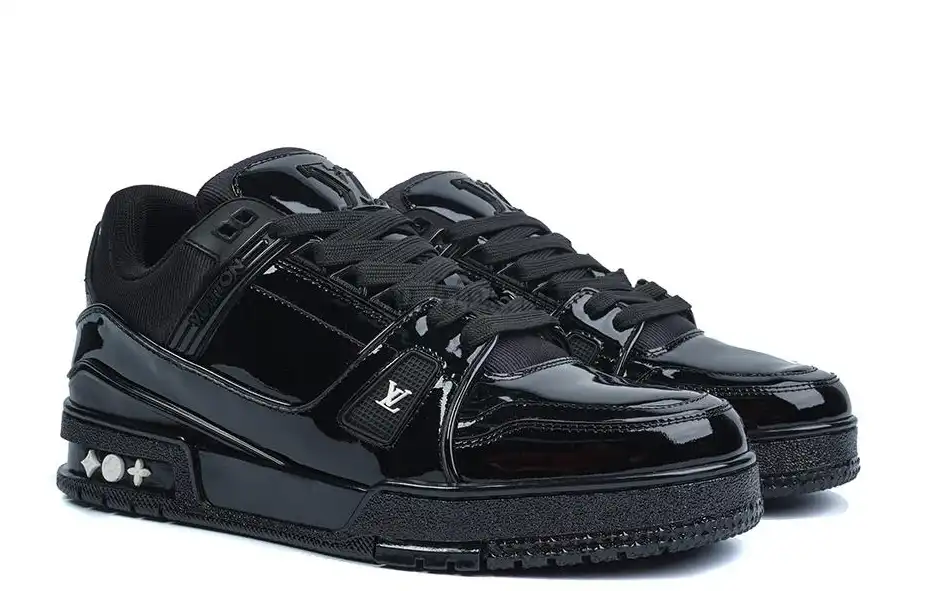 PK god Louis Vuitton Patent Leather Triple Black retail materials ready to ship