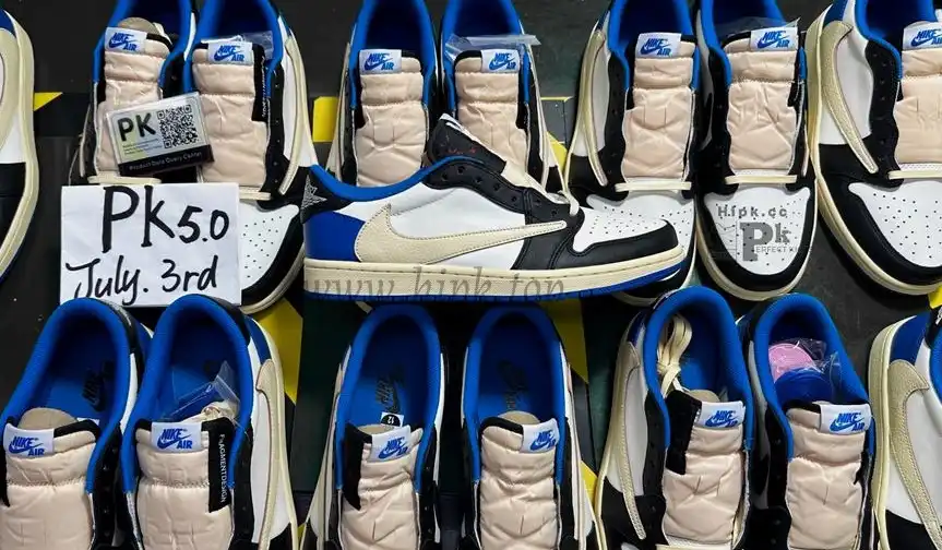 PK 5.0 TRAVIS SCOTT X FRAGEMENT X AIR JORDAN 1 LOW OG RETAIL MATERIALS READY TO SHIP