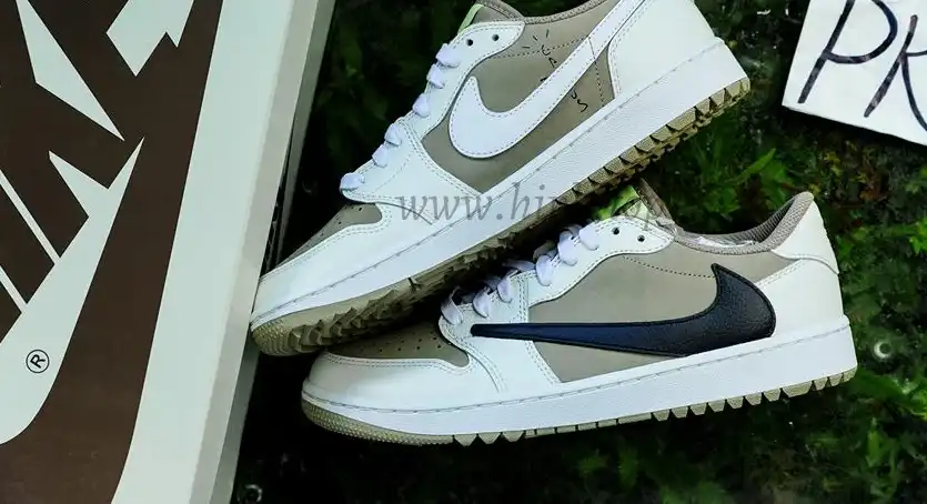 PK5.0 Jordan 1 Retro Low Golf Travis Scott Neutral Olive RETAIL MATERIALS READY TO SHIP