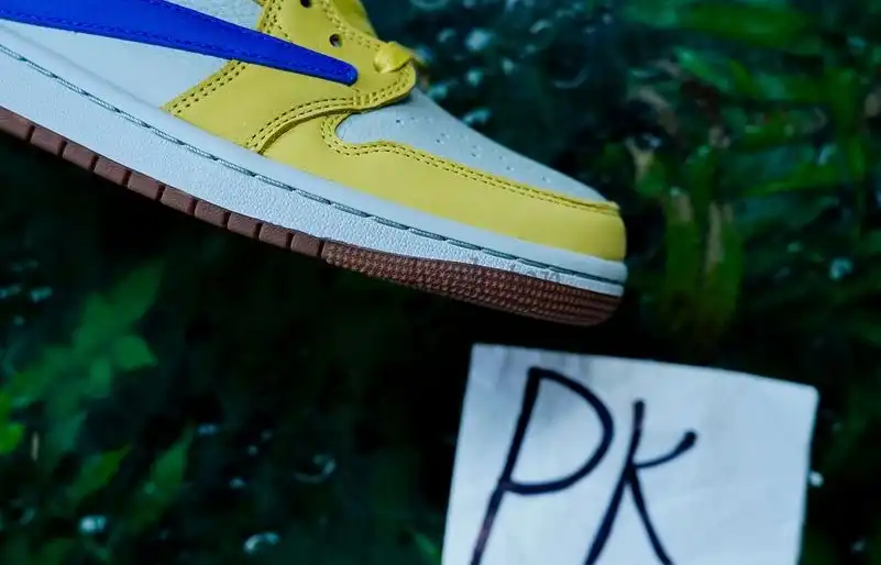 PK5.0 Travis Scott x Air Jordan 1 Low OG Canary retail materials ready to ship