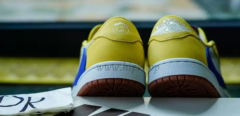 PK5.0 Travis Scott x Air Jordan 1 Low OG Canary retail materials ready to ship