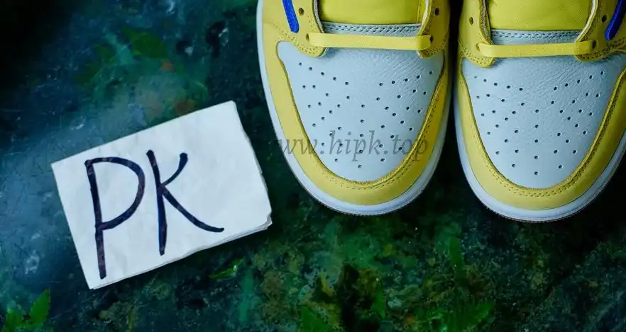 PK5.0 Travis Scott x Air Jordan 1 Low OG Canary retail materials ready to ship