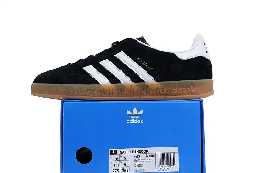 PK GOD Adidas Gazelle Indoor Black RETAIL MATERIALS READY TO SHIP