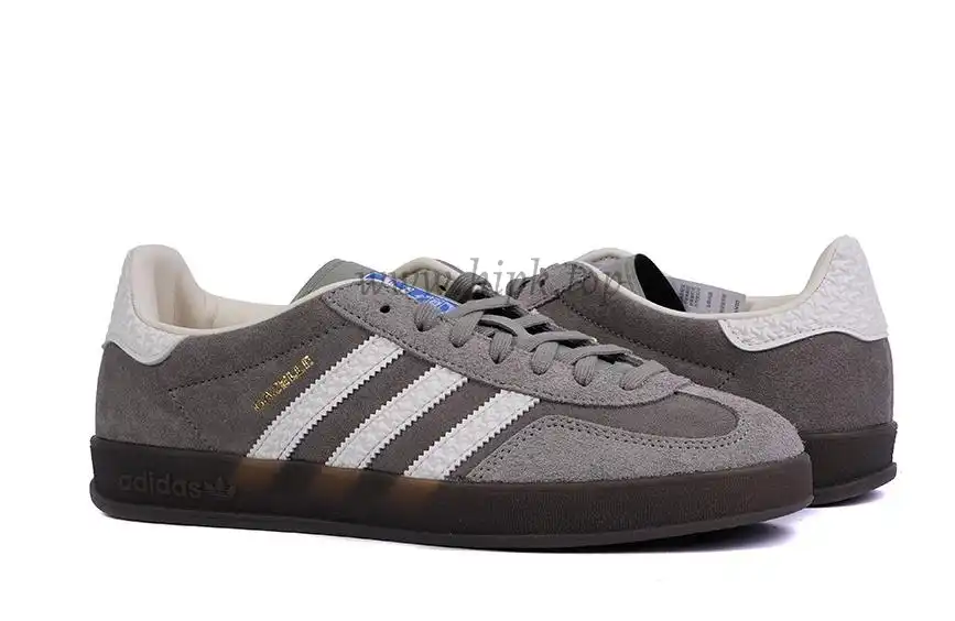 PK GOD Adidas Gazelle Indoor Grey White RETAIL MATERIALS READY TO SHIP